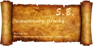 Spangenberg Bianka névjegykártya